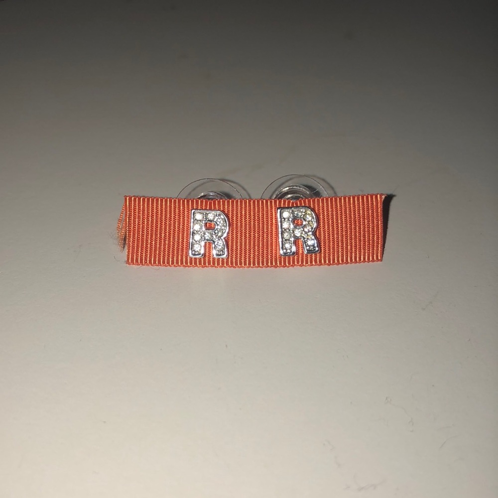 Diamond R Earrings